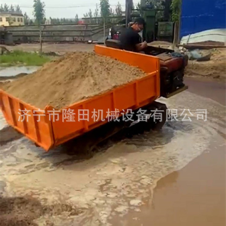 全地形履带运输车农用自卸手扶载重王爬山虎果园山地履带运输车图2