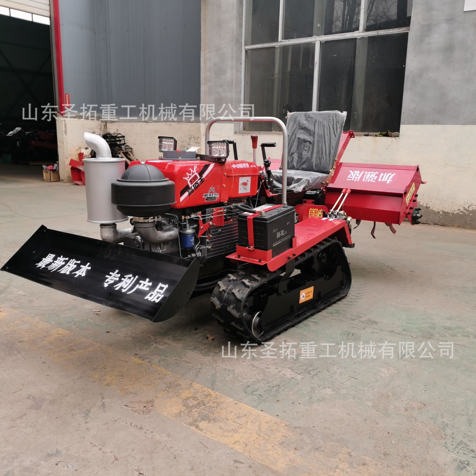 水旱两用拖拉机微耕机 履带座驾式田园管理机 多功能履带旋耕机图3