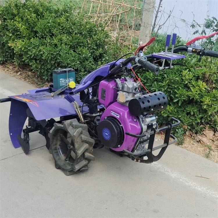 果园农田手推微耕机 四驱12马力后旋耕机 水冷八马力开沟犁地机图3
