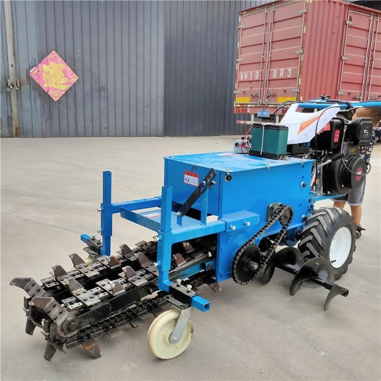 慧晨果园开沟机 地埋线开槽机 液压手扶链式挖沟机深浅可调图2