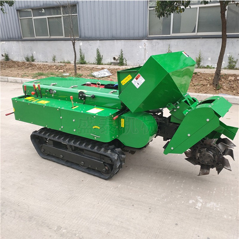 盛泰多功能柴油开沟机 座驾式开沟旋耕机 履带式开沟施肥旋耕机图1