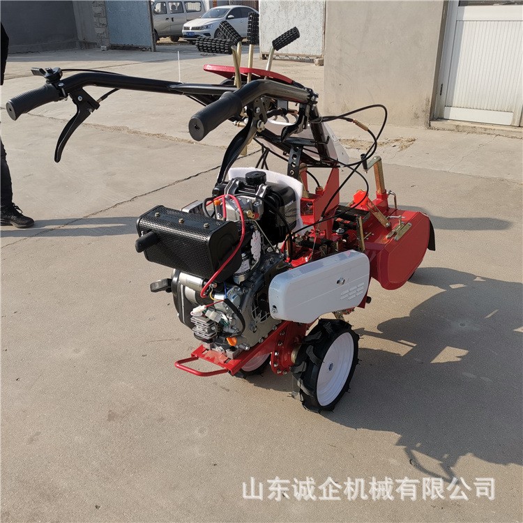 微耕机果园茶园松土机 小型开沟回填培土机 手扶式四驱微耕机图4