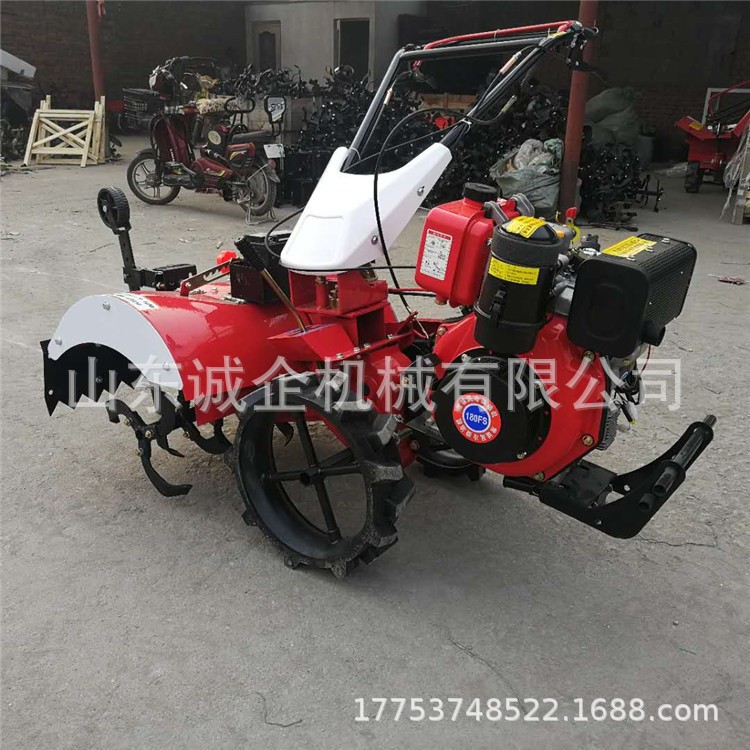 柴油款小型手扶式田园四驱微耕机 诚企常年批发农用开沟回填培土图2