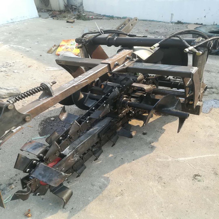 圆盘链式开沟机挖沟机 爬行档 混凝土路沿石、盘式开沟机图4
