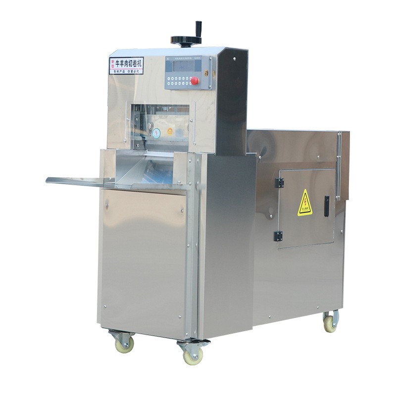 商用全自动冻肉切片机数控肥牛切卷机涮锅冻肉五花肉牛羊肉切片机图5