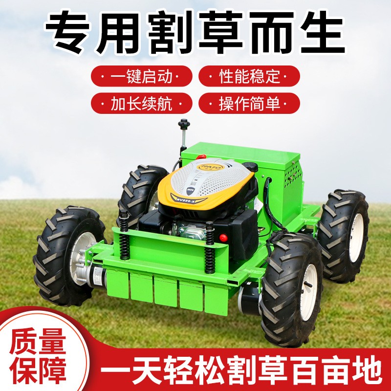 源头工厂小型轮式割草机 四驱油电两用割草机 球场修剪园林割草机图3