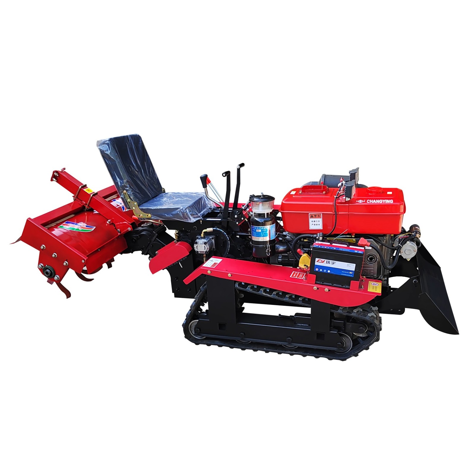 履带式微耕机农用果园开沟回填旋耕机 多功能开沟机履带微耕机图5