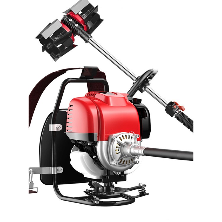 背负式割草机四冲程汽油除草机小型多功能割灌机家用松土锄草机图5