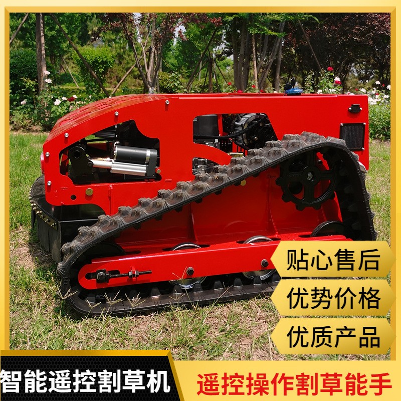 农用遥控割草机 履带式果园堤坝智能剪草机 四冲程履带果 园除草机图2