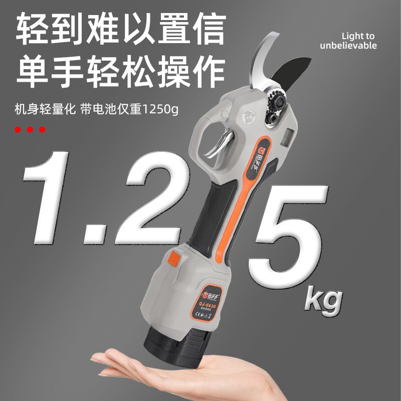 电动修枝剪刀园林果树修剪电剪子园林工具锂电修枝剪电动工 具批发图3