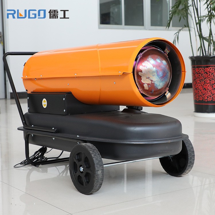 山东儒工工业50KW燃油暖风机厂家大棚养殖养育雏热风机柴油热风炉图5