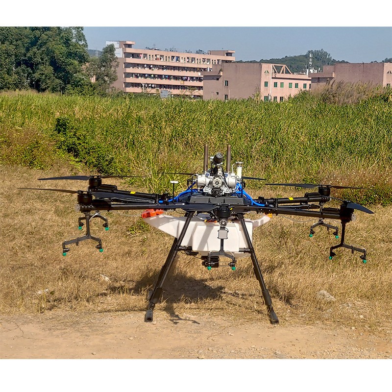 供应农业喷洒油电混合60L无人机林业园林果树打药无人机可折叠图3