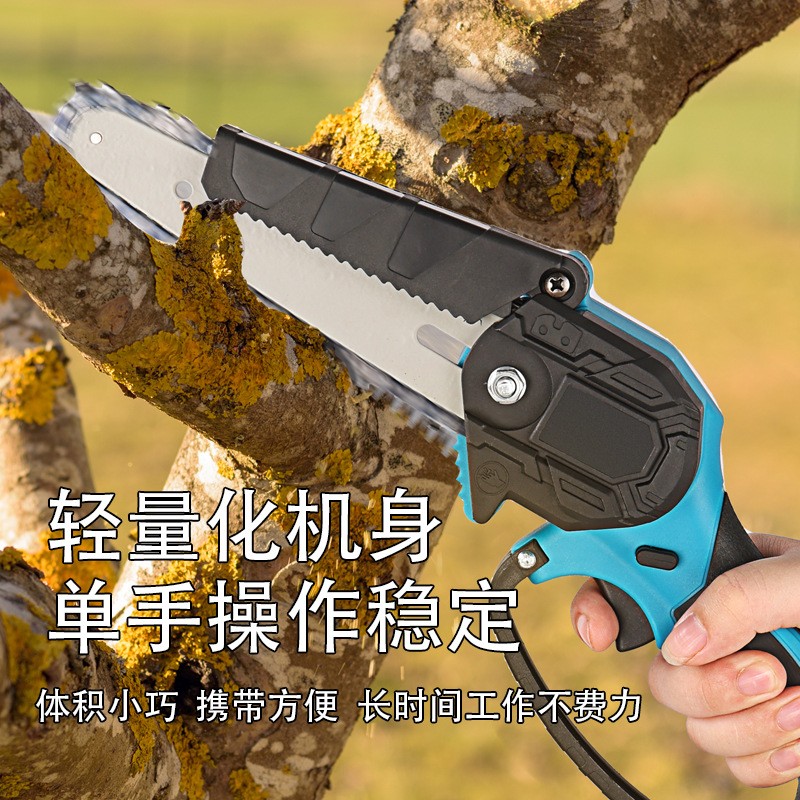 6寸无刷锂电单手锯多功能电动电锯小型工具木工电锯园林伐木电锯图4