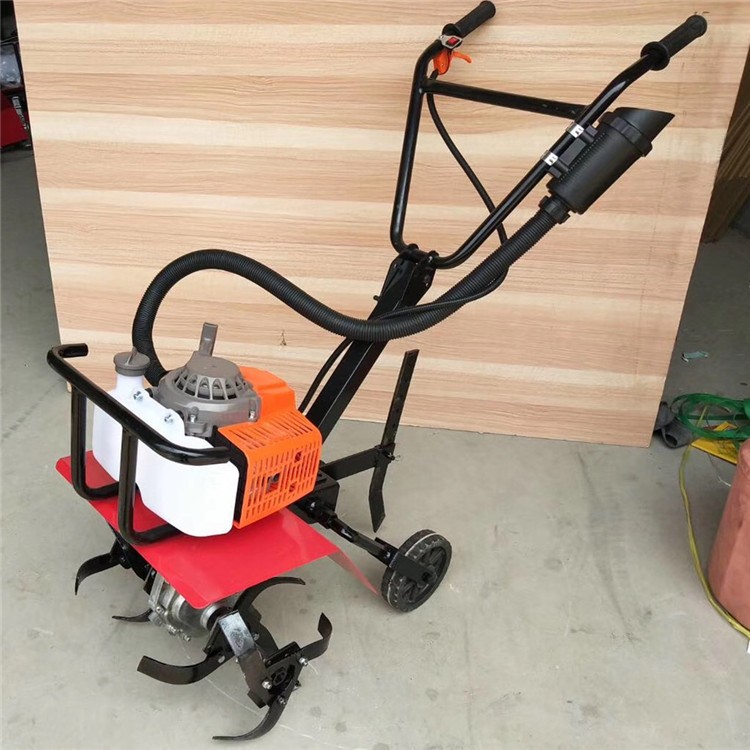 山坡地旋耕松土除草机轻便手推式小型微耕机辣椒玉米地开沟起垄机图3