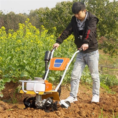 菜园苗圃松土除草机多功能小型微耕机手扶式农用旋耕机大棚开沟机