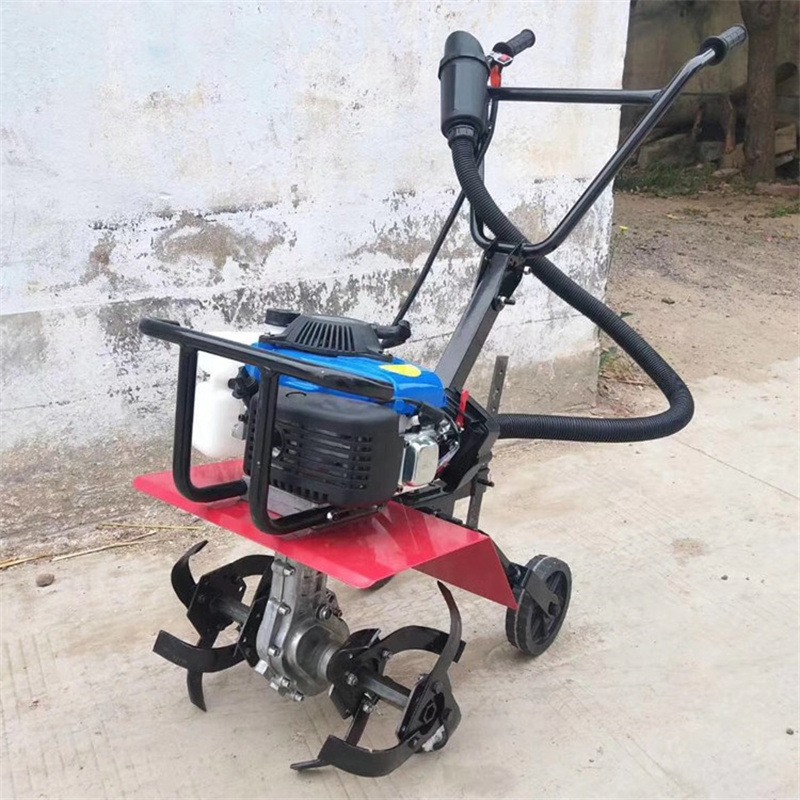 菜园苗圃松土除草机多功能小型微耕机手扶式农用旋耕机大棚开沟机图2