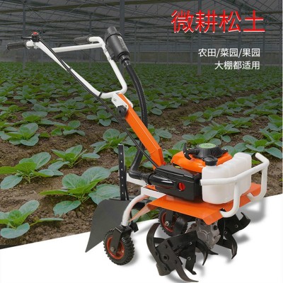 硬地开荒翻整防缠草碎草机四冲程小型微耕机大棚开沟汽油旋耕机