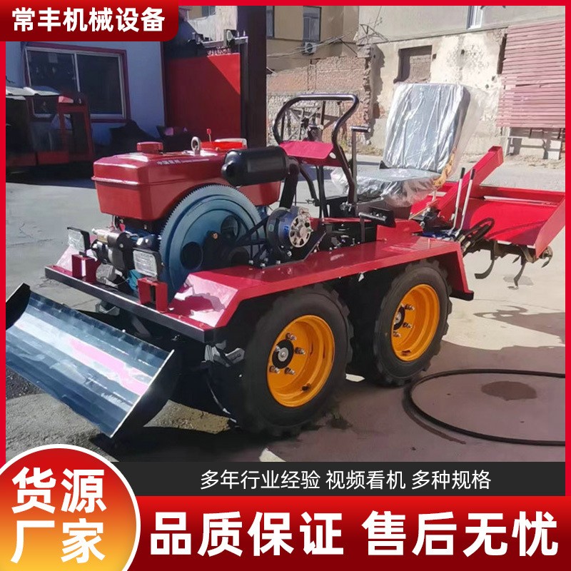 大棚田地林地乘坐式小型四驱微耕机 开沟播种农用自走式旋耕机图1