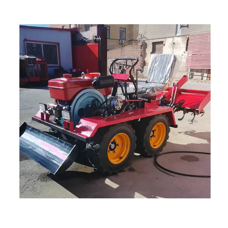 大棚田地林地乘坐式小型四驱微耕机 开沟播种农用自走式旋耕机图5