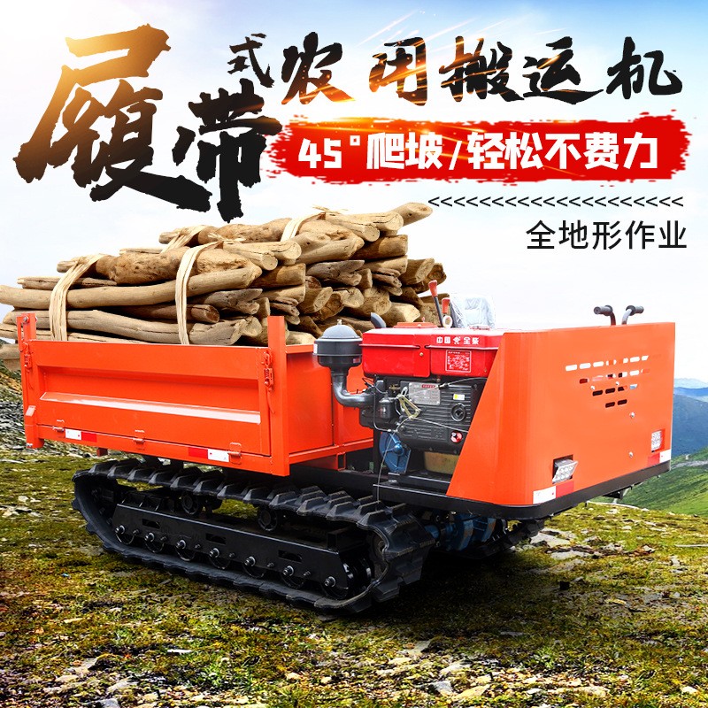 爬山虎履带运输车 农用果园山地全地形爬坡拖拉机 柴油自卸搬运车图3