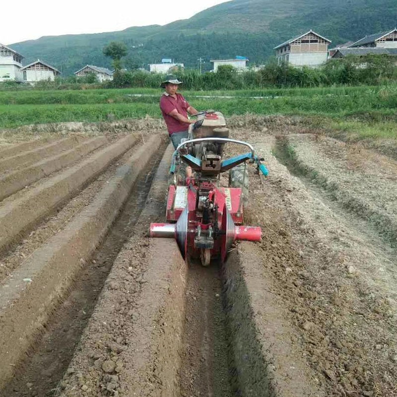 农用手扶带动草莓开沟起垄机 大葱药材辣椒培土单双垄开沟机图3