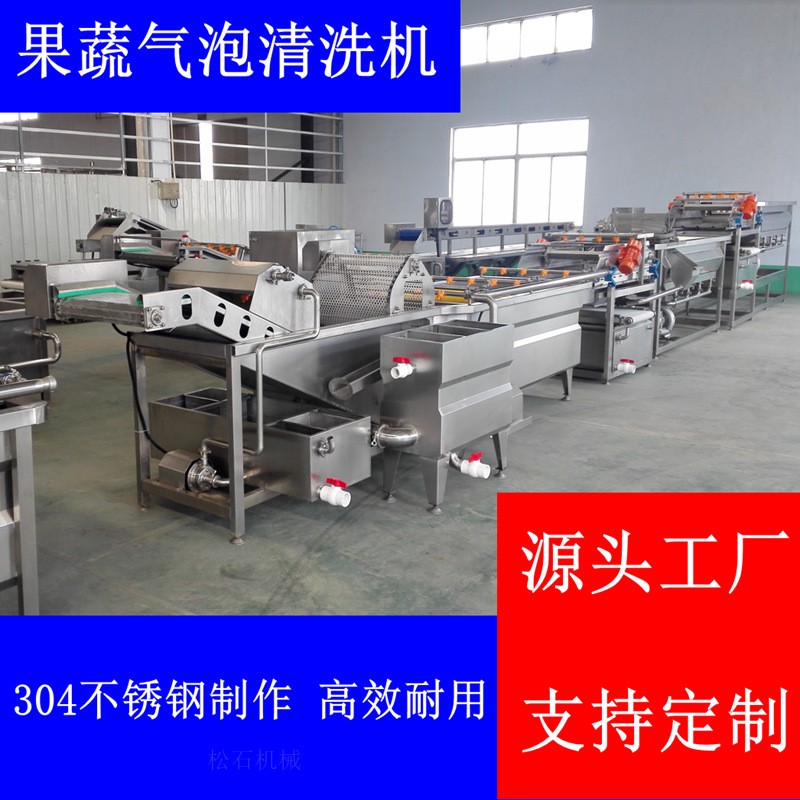 菌菇类山野菜喷淋气泡清洗加工流水线 软包装袋洗袋烘干机 松石图2