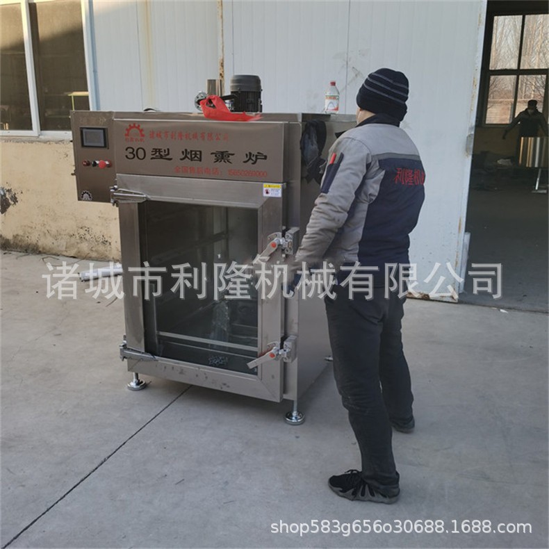 出口型烟熏炉全自动香肠腊肉烟熏烘干炉红肠蒸熏炉多功能不 同型号图5