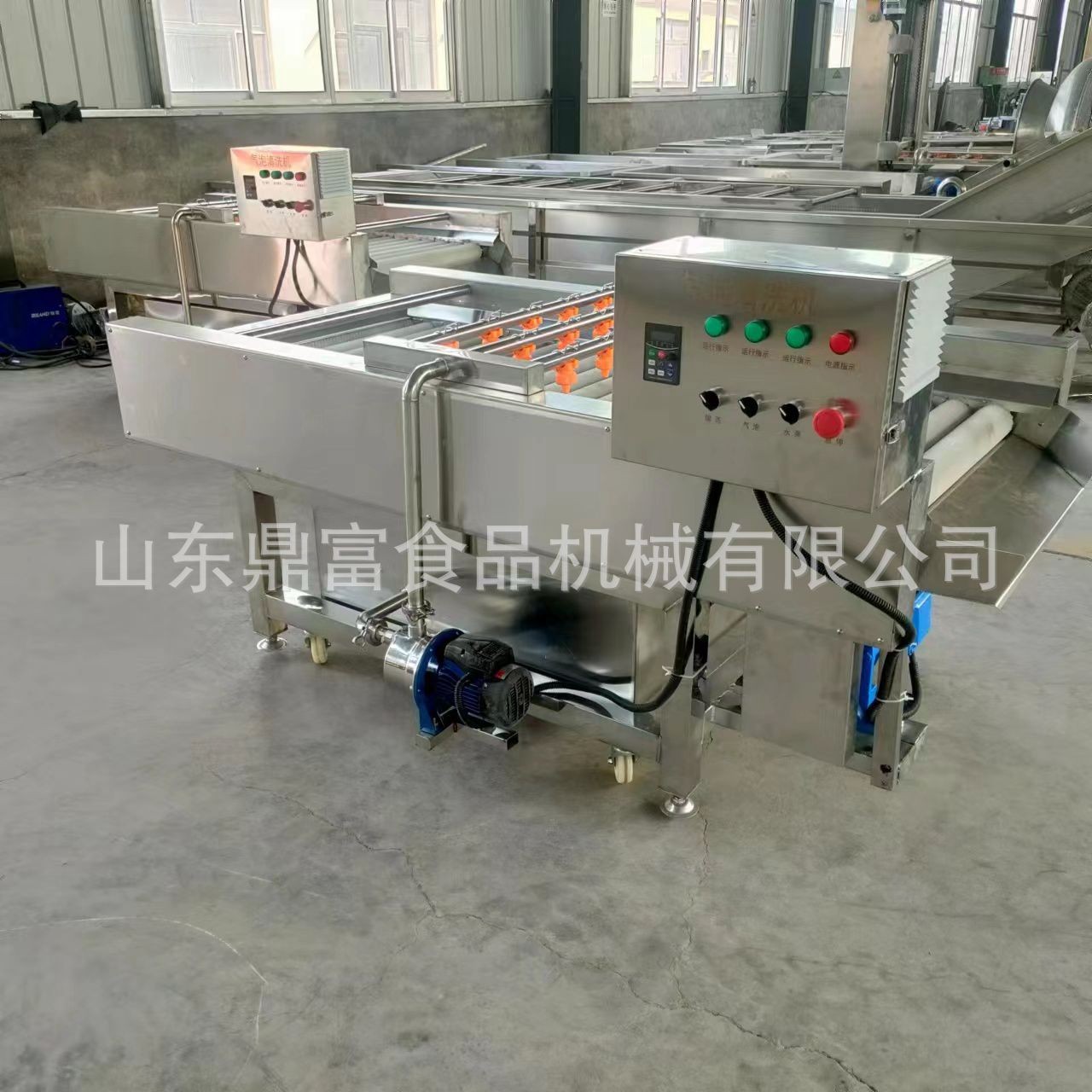 新鲜叶菜类清洗机 大批量蔬菜叶子清洗设备 鼓泡清洗机配高压喷淋图2