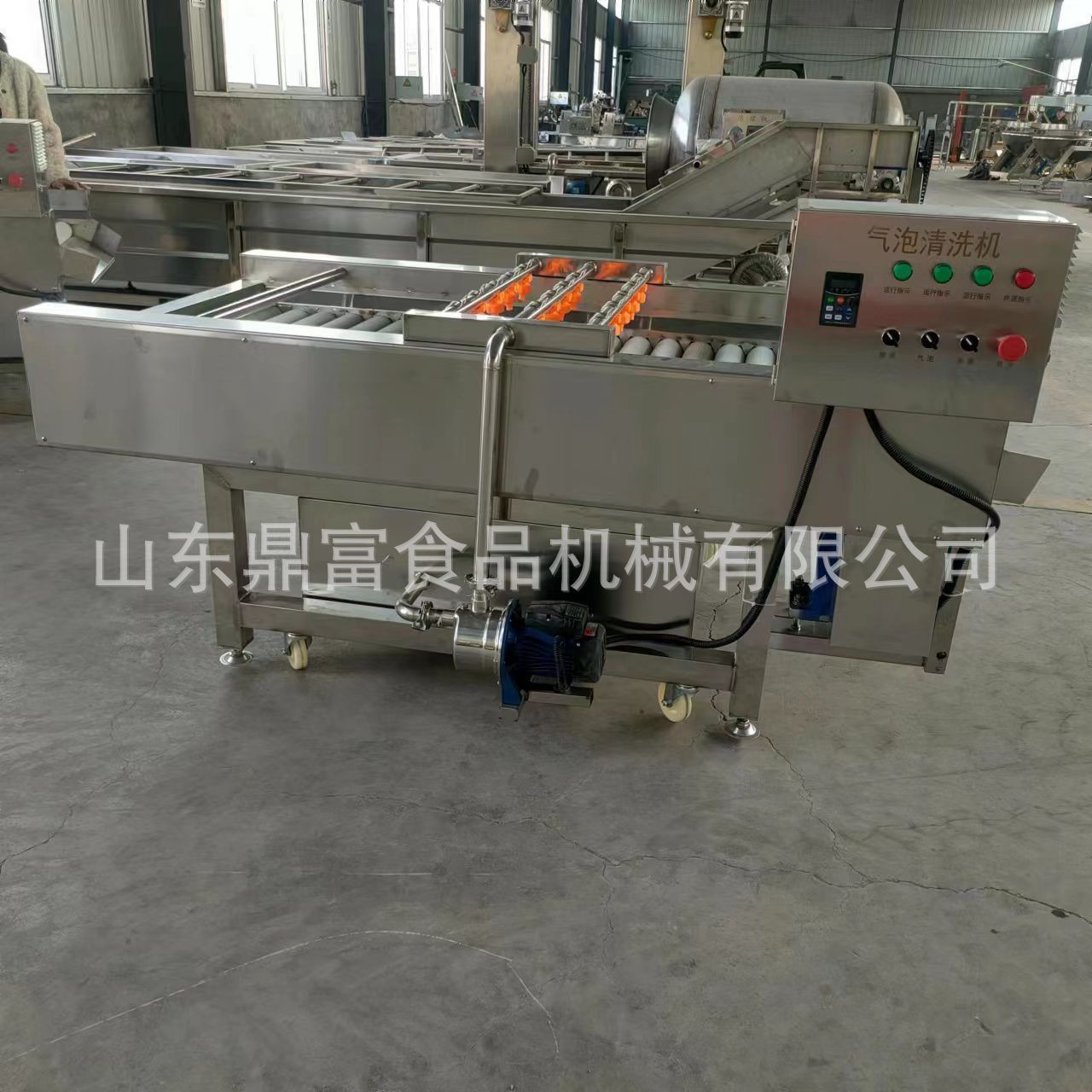 新鲜叶菜类清洗机 大批量蔬菜叶子清洗设备 鼓泡清洗机配高压喷淋图3