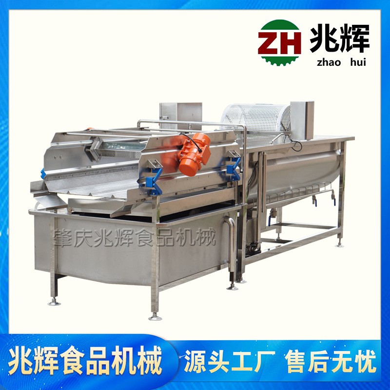 厂家自产大型鼓泡旋流水式大型洗菜机 供应蔬果清洗机 涡流洗菜机图3