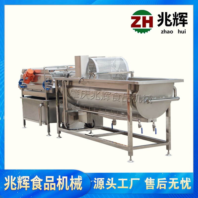 厂家自产大型鼓泡旋流水式大型洗菜机 供应蔬果清洗机 涡流洗菜机