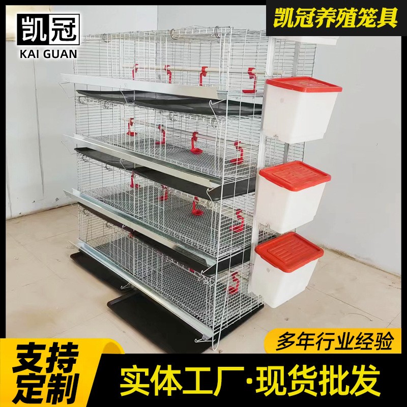 蛋鸡育雏笼阶梯式小鸡笼子雏鸡笼养鸡场设备热镀锌立式四层育雏笼图3