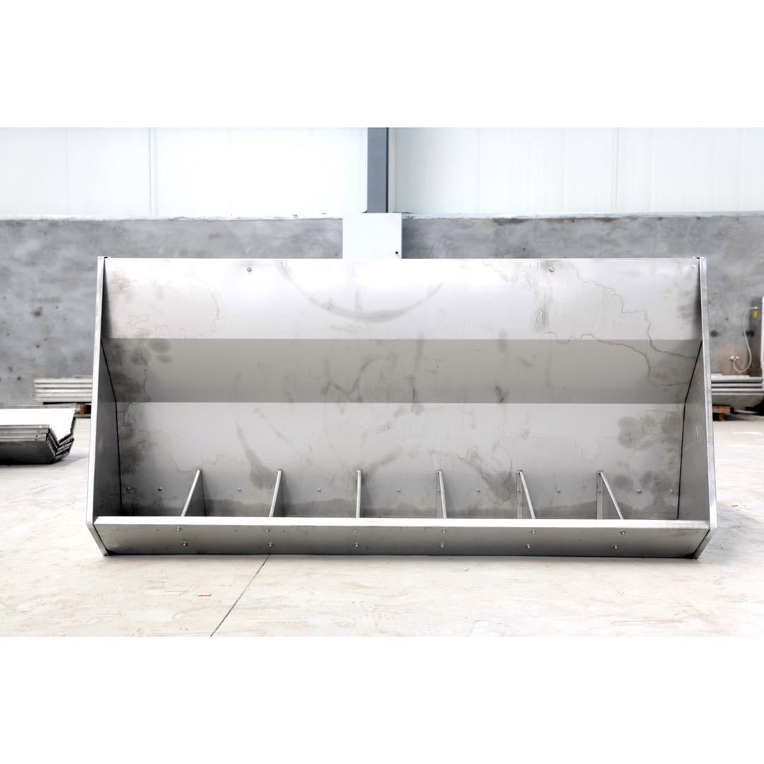 不锈钢双面料槽猪用自动食槽 育肥保育一体料槽可定制图2