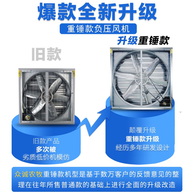 重锤式负压风机 尺寸齐全工业排风机 养殖种植大棚排风扇 换气扇图3