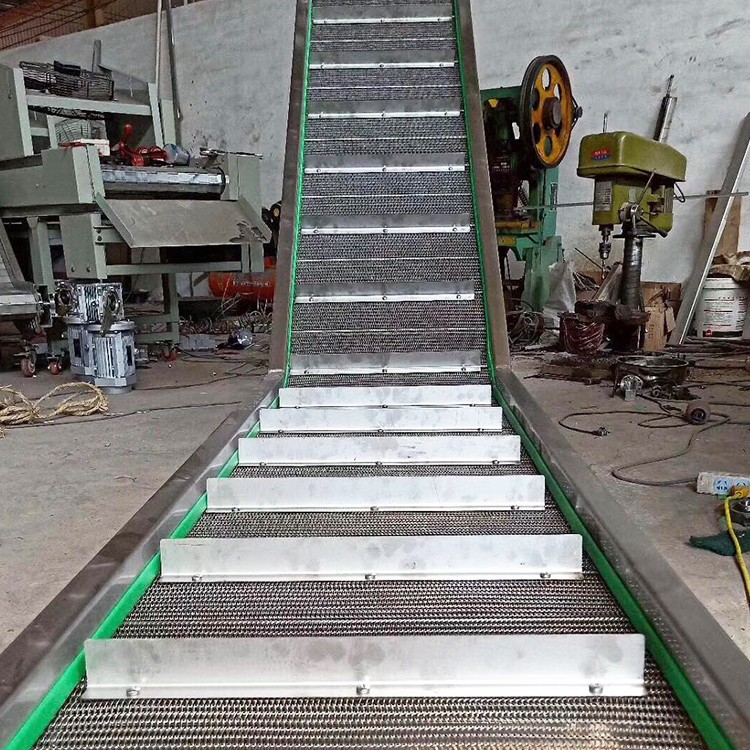 食品爬坡传送机 小型不锈钢链板输送机 工业生产线提升机图4