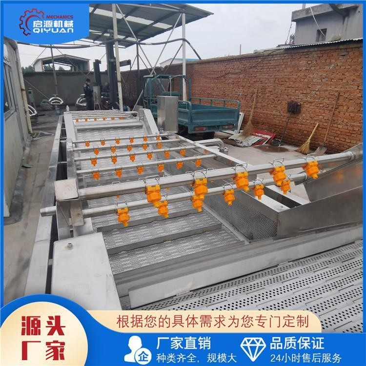 启源机械 茼蒿喷淋式气泡清洗机 野菜土豆水果蔬菜清洗设备图2