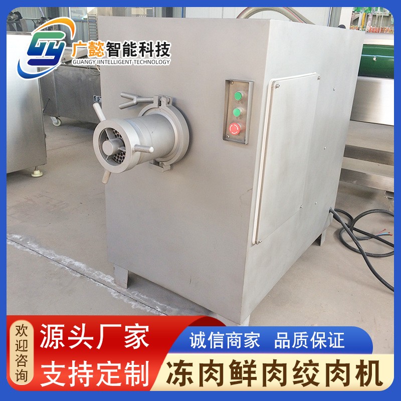 供应猪羊肉冻肉绞肉机 商用大型肉制品鲜肉绞肉设备 鸡肝绞碎机图5