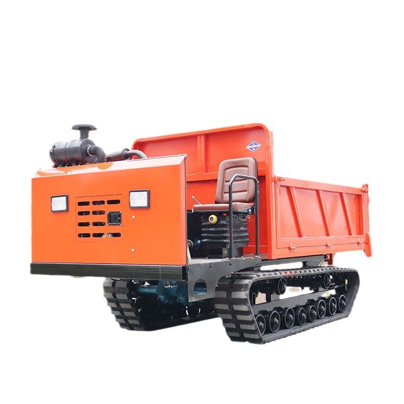 小型果园农用爬山虎履带运输车1吨3全地形山地手扶自卸搬运爬山机图5