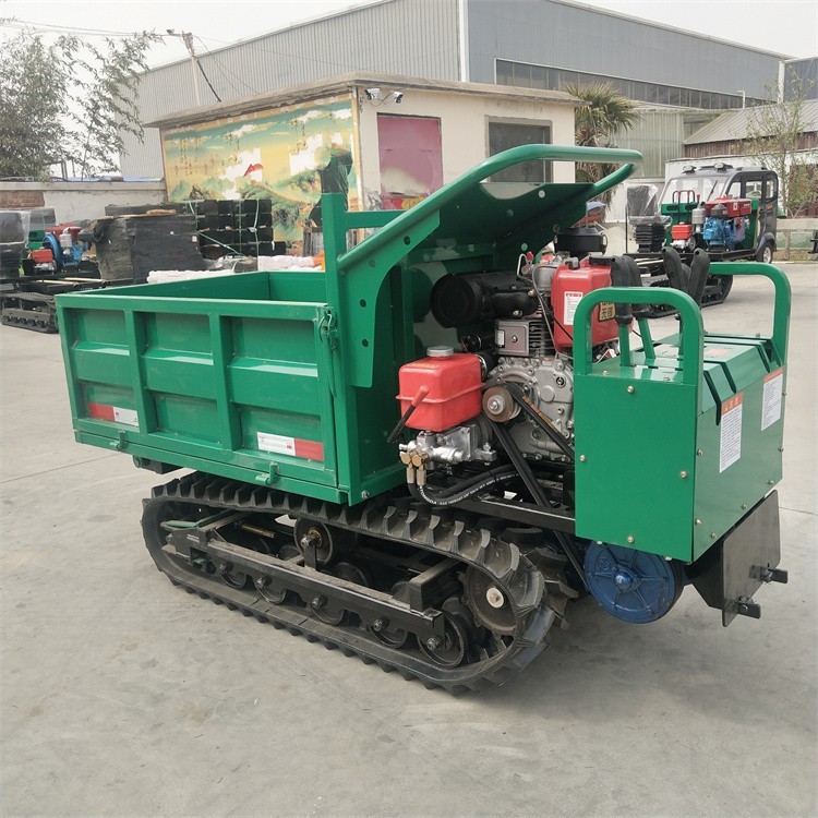 山地爬坡履带式运输车手扶自卸翻斗运输车履带运输车图2