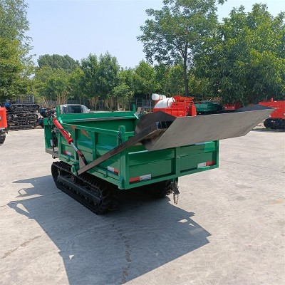 1.5吨自上料履带运输车 液压后翻斗履带爬山虎 全地形农用履带车