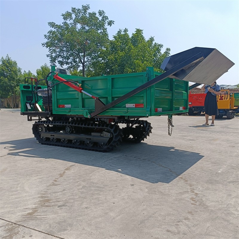 1.5吨自上料履带运输车 液压后翻斗履带爬山虎 全地形农用履带车图2