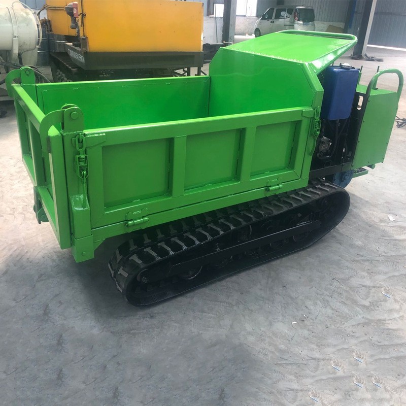 小型履带运输车现货 农用爬山虎自上料翻斗车 全地形履带随车吊图2