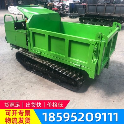小型履带运输车现货 农用爬山虎自上料翻斗车 全地形履带随车吊