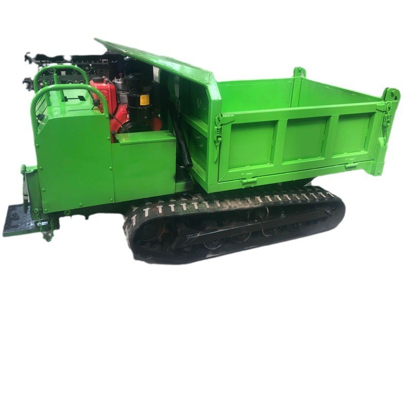 小型履带运输车现货 农用爬山虎自上料翻斗车 全地形履带随车吊图5