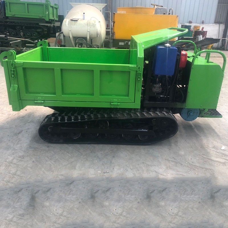 小型履带运输车现货 农用爬山虎自上料翻斗车 全地形履带随车吊图4