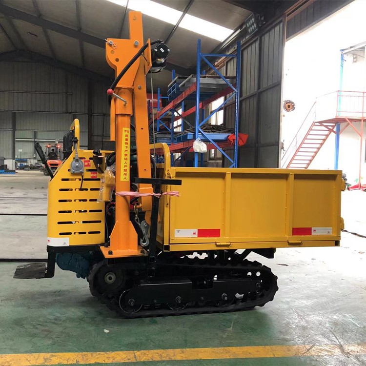 农用手扶式履带运输车 工程农用履带搬运车 带吊机履带运输车图2