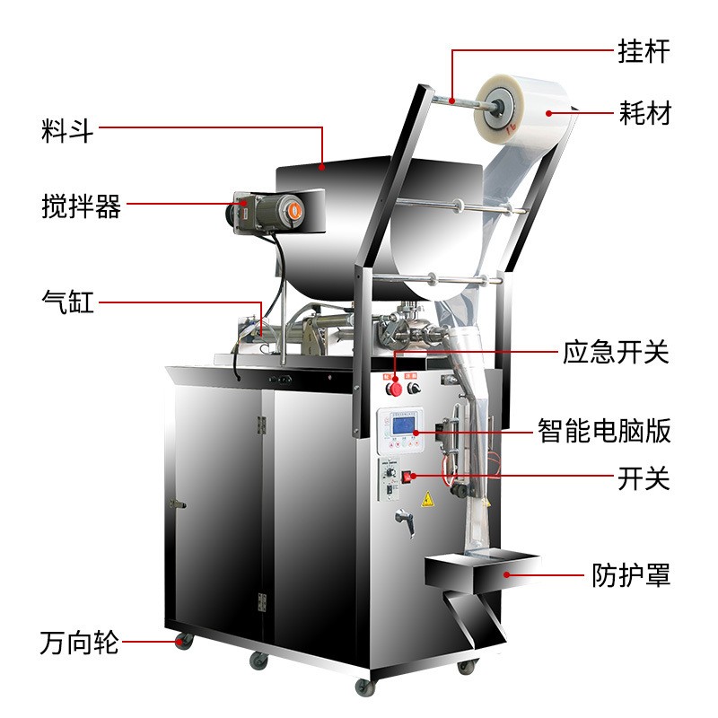 膏体灌装机小型全自动辣椒油蜂蜜酱料定量包装机化妆品数控分装机