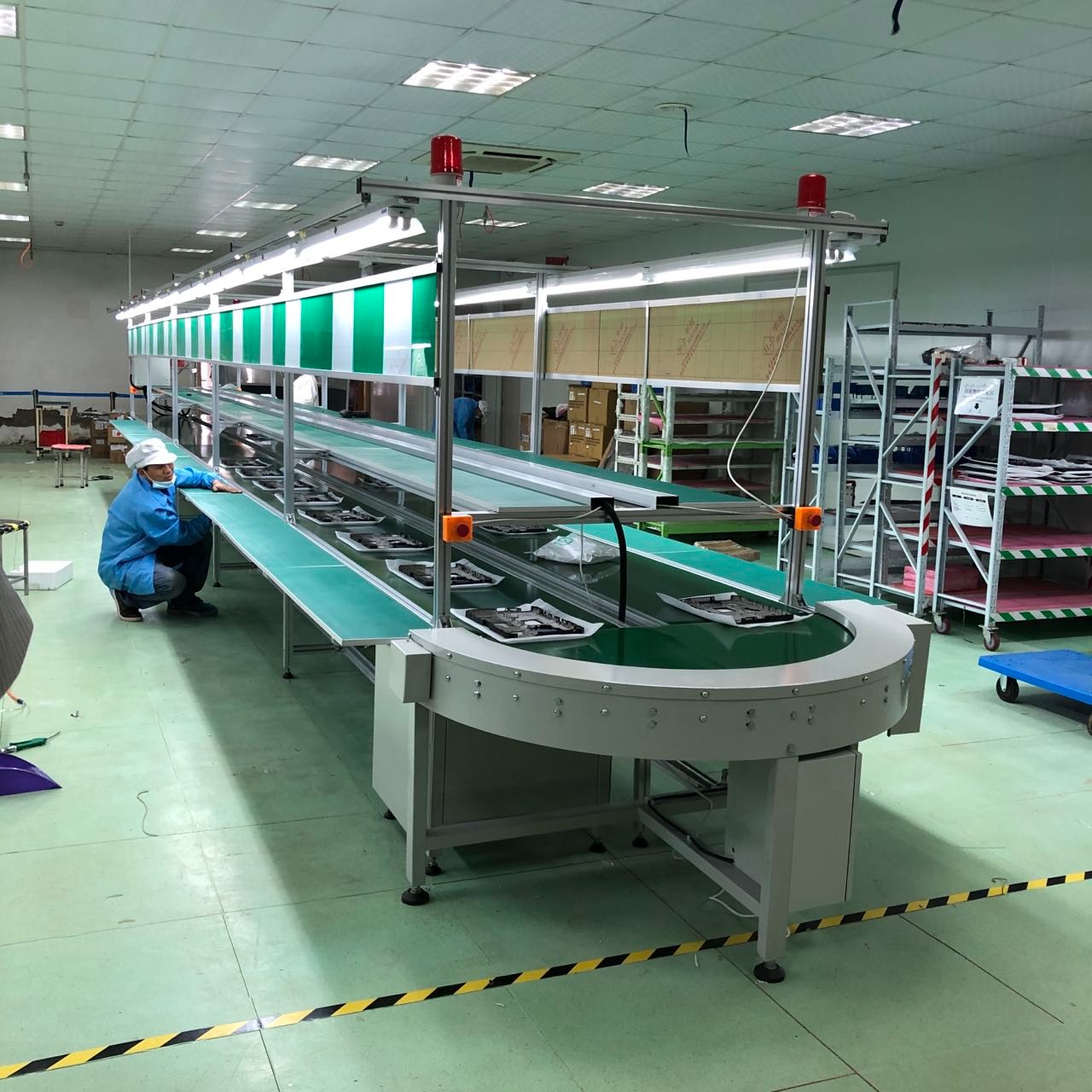 西克尔 非标流水线 食品输送线 爬坡组装线 定制加工