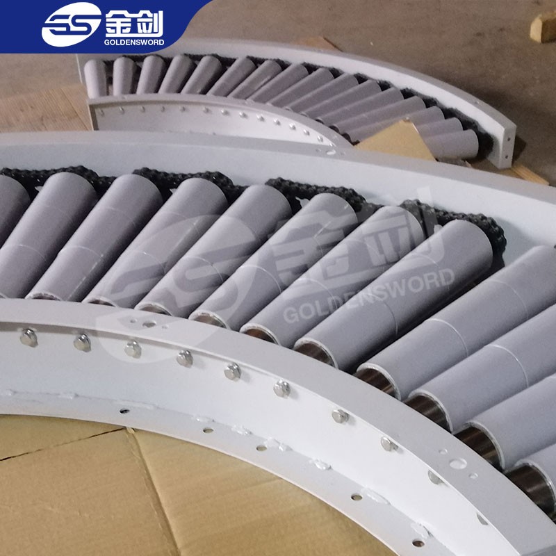 转弯滚筒输送机弯道输送辊筒辊道线90度锥辊装配线运输机图2