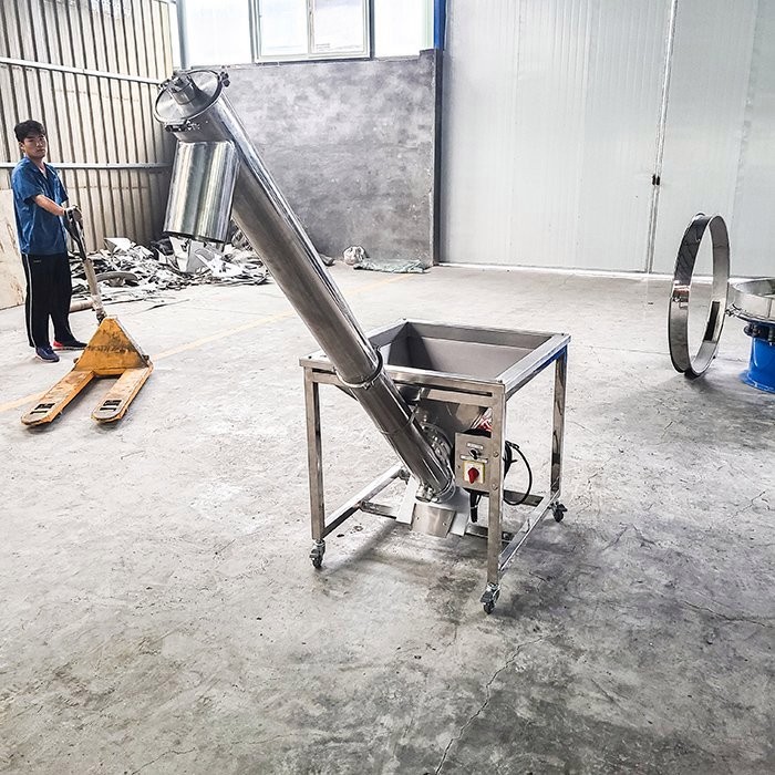 雷诚塑料饲料绞龙提升机螺杆式输送机电动不锈钢螺旋粮食上料机图2